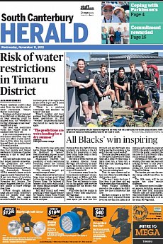 South Canterbury Herald - November 11th 2015